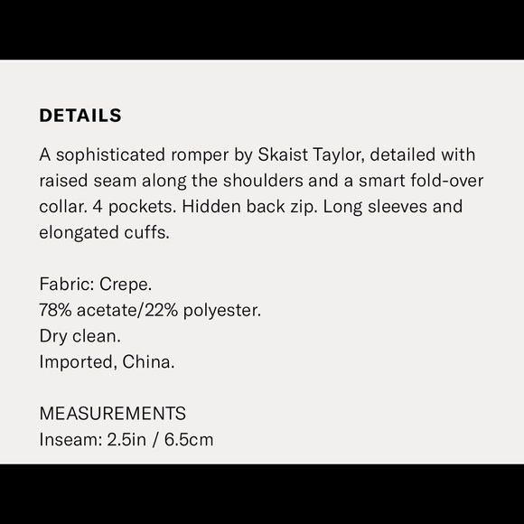 🔆BEAUTIFUL SKAIST TAYLOR CREPE ROMPER!!🔆 - Picture 8 of 8